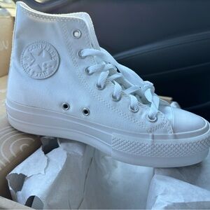 Converse Hightop Platforms (White)